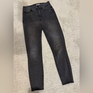 Good American High Rise Grey Skinny Jeans